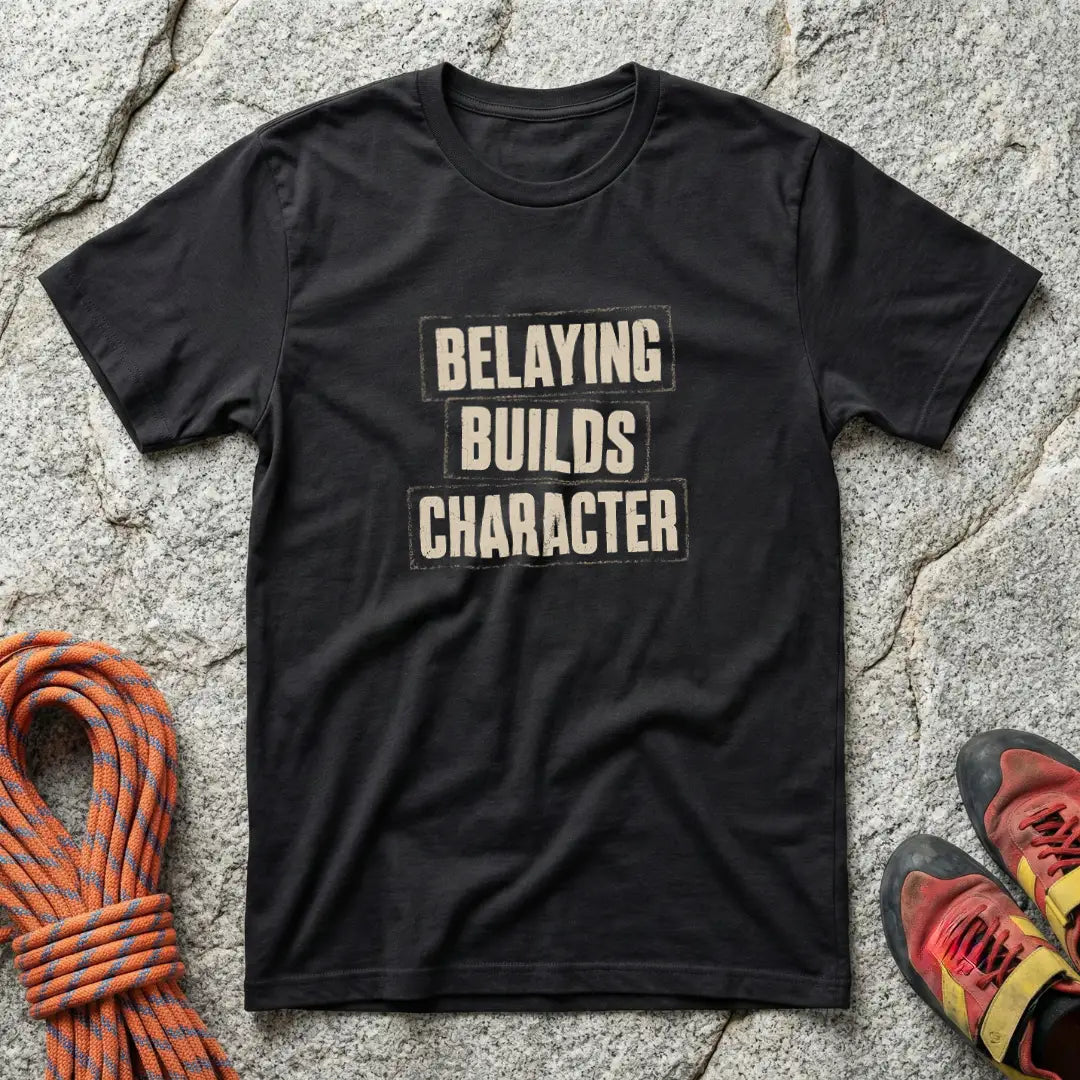 Belaying Builds Character T-Shirt