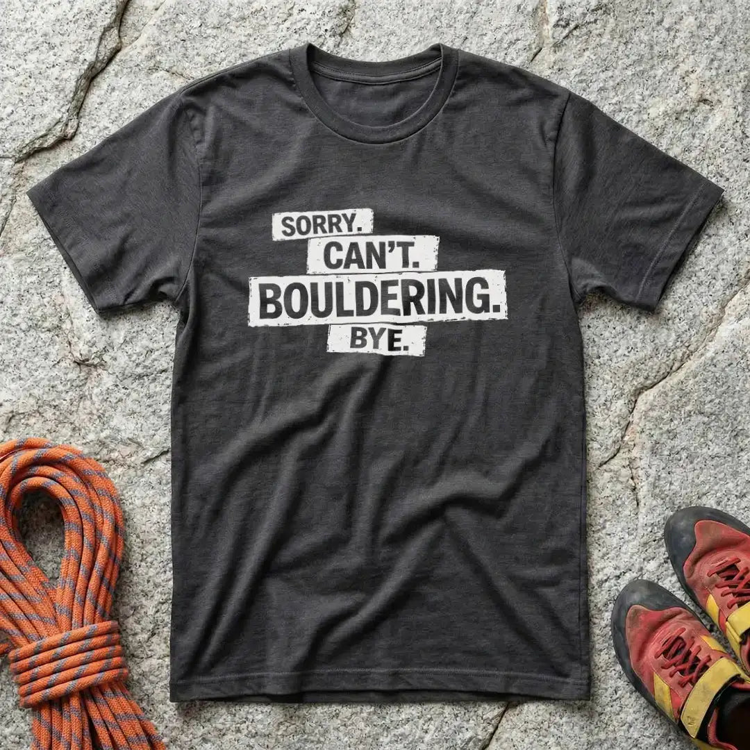 Sorry. Can't. Bouldering. Bye. T-Shirt