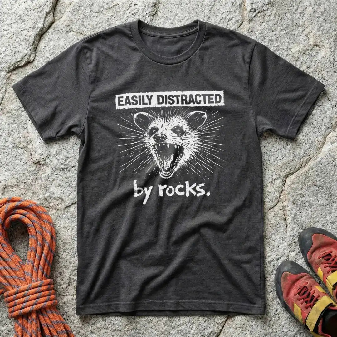 Easily Distracted By Rocks Opossum T-Shirt