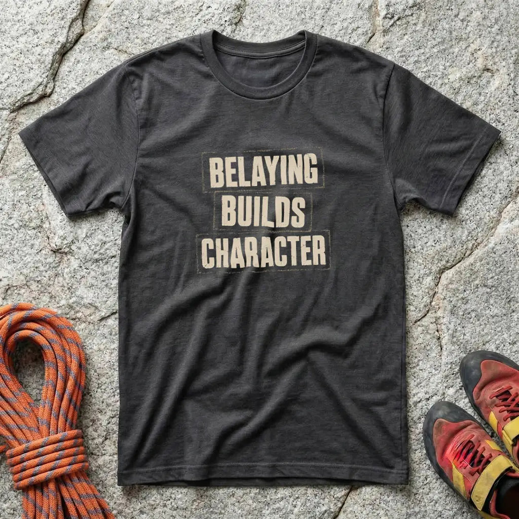 Belaying Builds Character T-Shirt